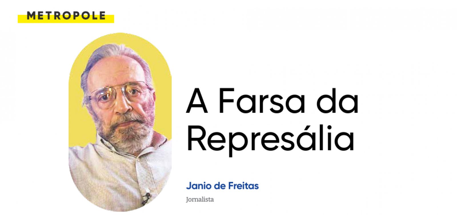 A farsa da represália