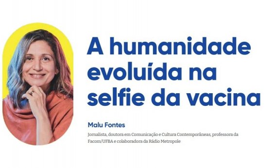 A humanidade evoluída na selfie da vacina