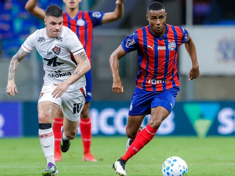 Com 1º tempo movimentado, Bahia e Vitória empatam pelo Brasileirão