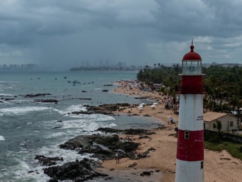 Frente fria mantém tempo instável e traz chuva para Salvador e interior da Bahia neste fim de semana