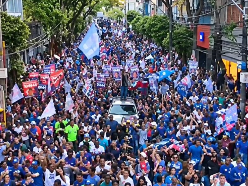 ACM Neto reúne multidão em Salvador e diz chegar mais confiante à reta final