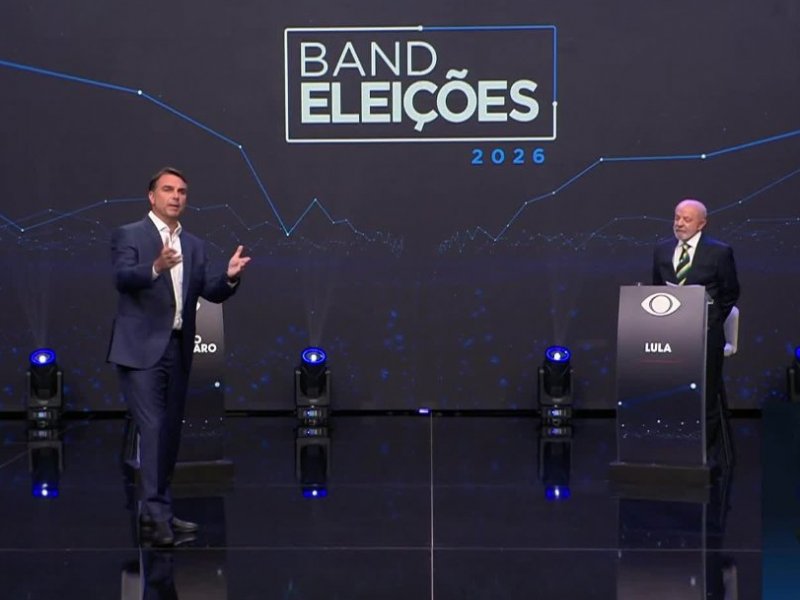 Debate na Band: clima esquenta no primeiro confronto direto entre Lula e Flávio Bolsonaro