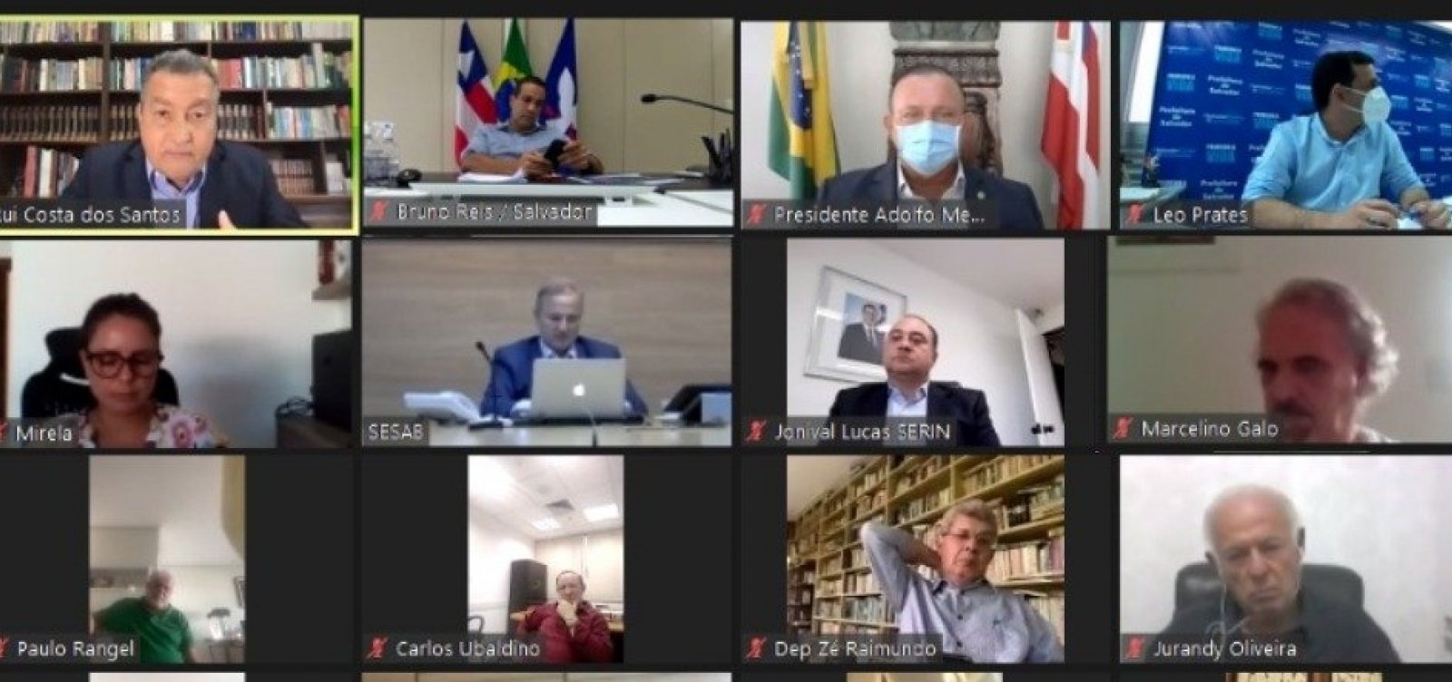 Rui se reúne com deputados estaduais para debater medidas de enfrentamento à Covid-19