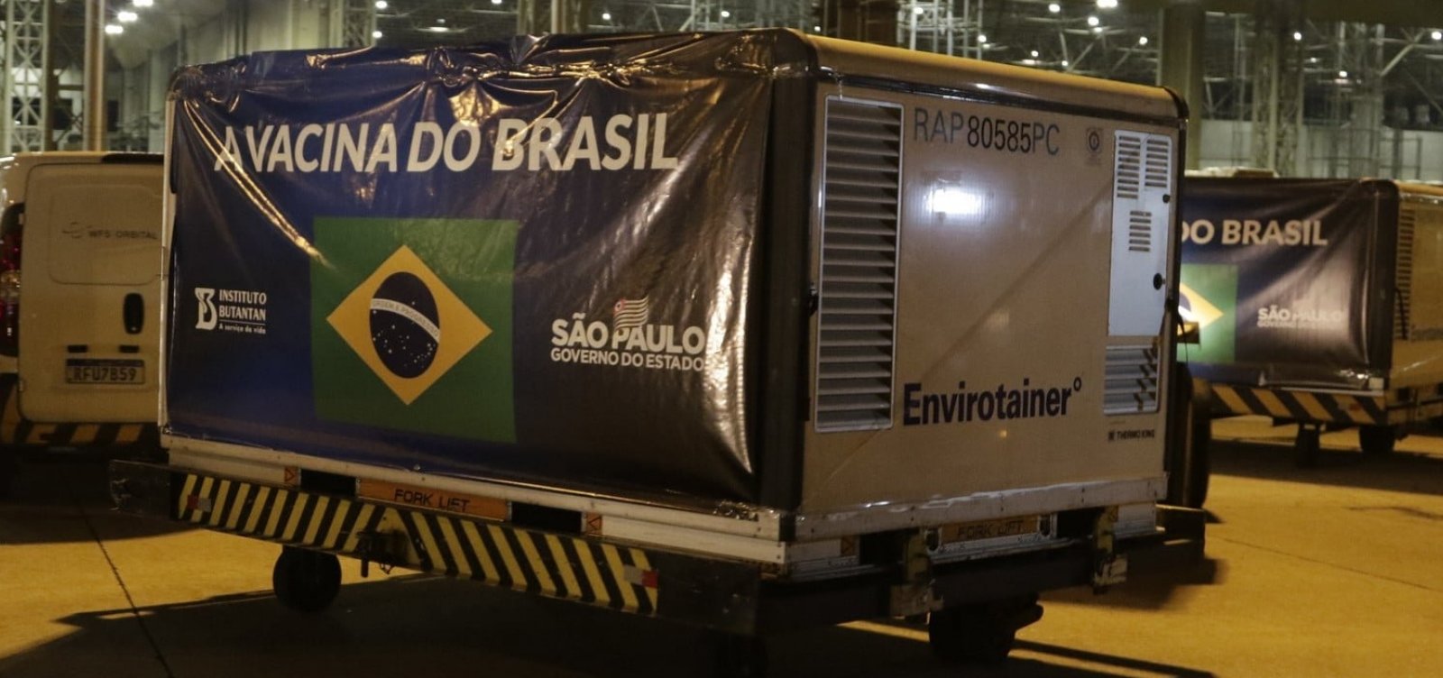 Governo federal recebe 3,3 milhões de doses da Coronavac produzidas pelo Butantan