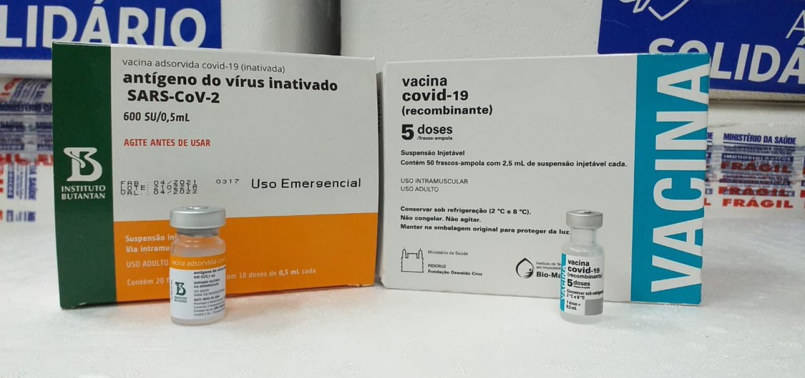 Quase 300 mil doses de vacinas contra a Covid-19 chegam à Bahia
