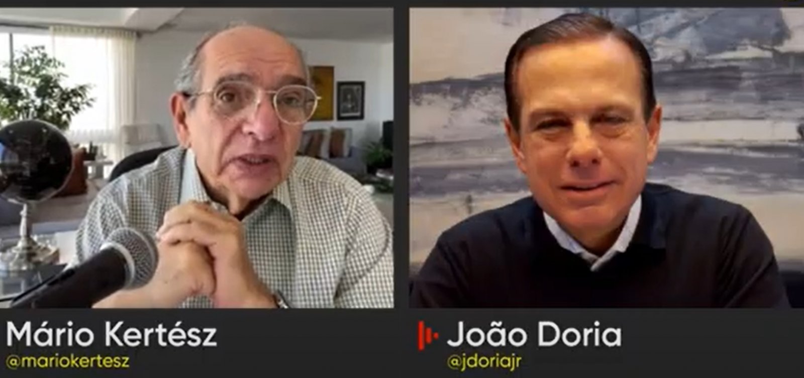 "Temos um negacionista, um mentiroso, que ensinou os filhos a roubar", diz Dória sobre Bolsonaro