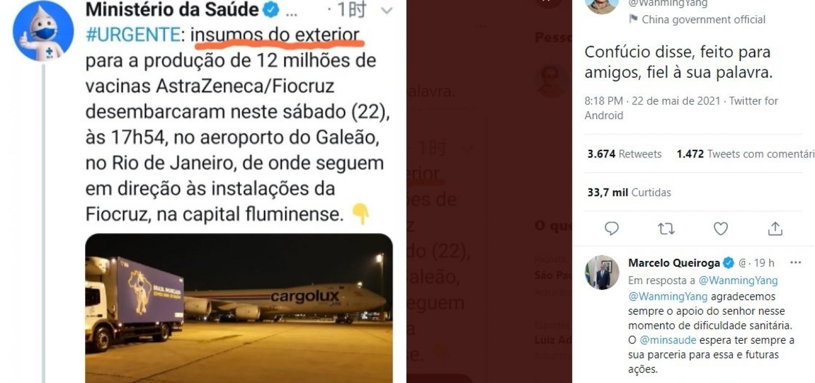 Omissão da origem do Ifa em postagem do Ministério da Saúde incomoda embaixador da China no Brasil