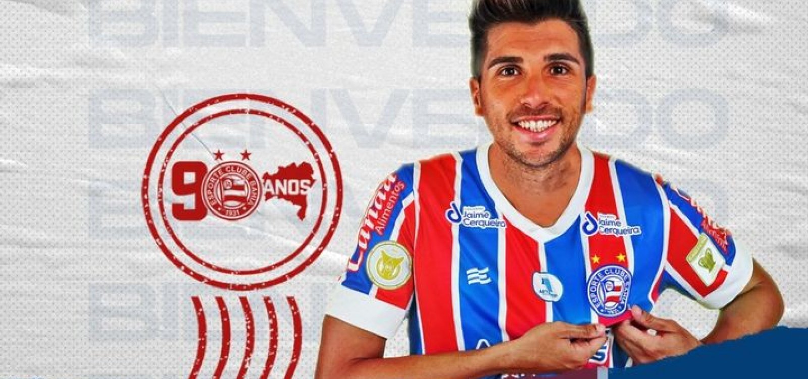 Bahia anuncia contratação do meia argentino Lucas Mugni