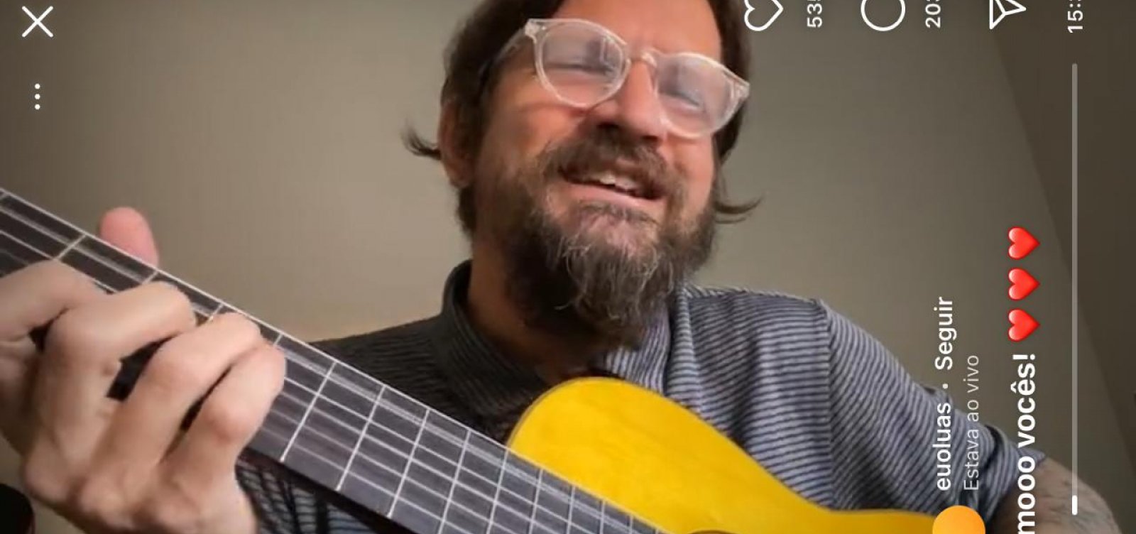 Em perfil novo no instagram, Saulo tem investido em lives para se comunicar com o público