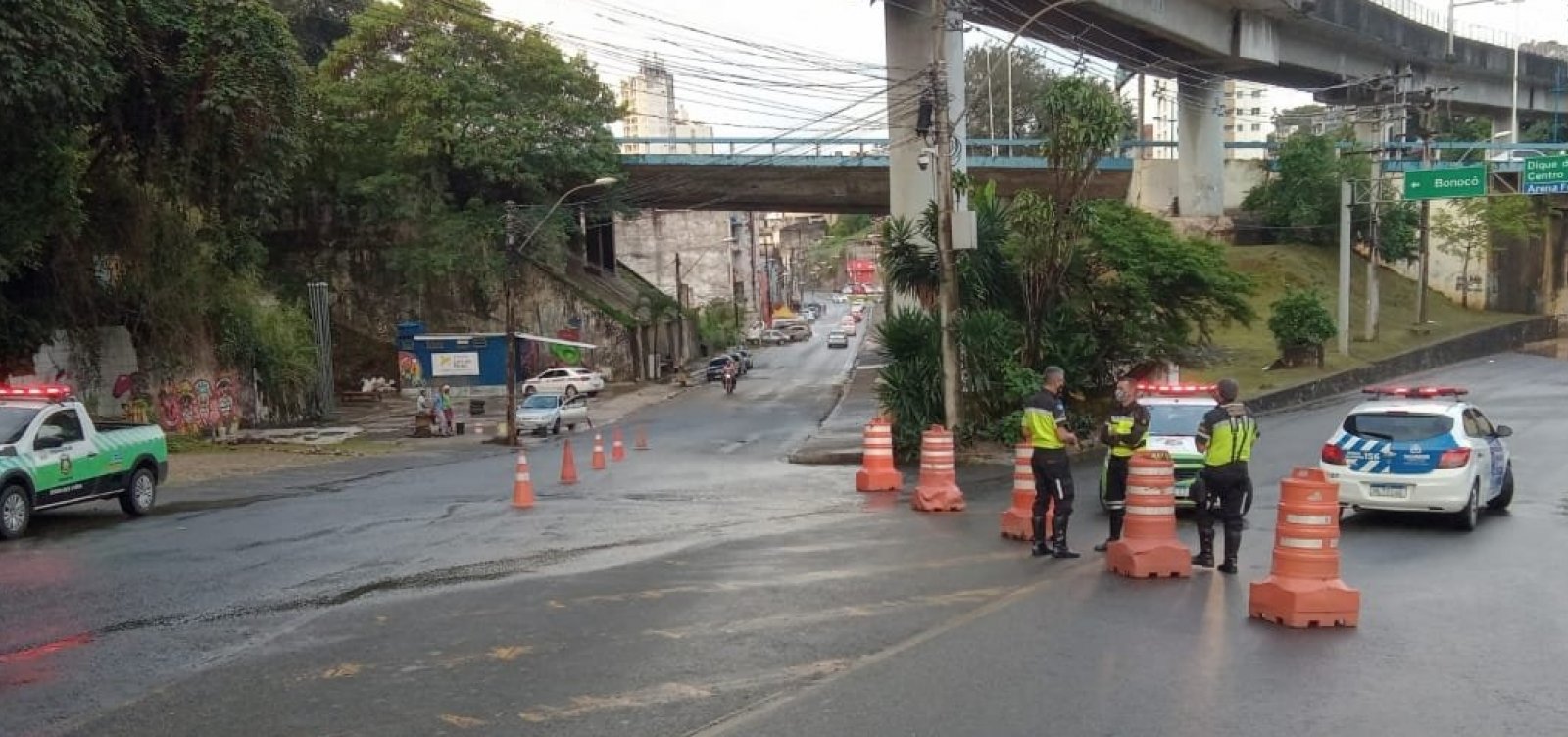 Trecho nas imediações da Arena Fonte Nova está temporariamente interditado para obras 