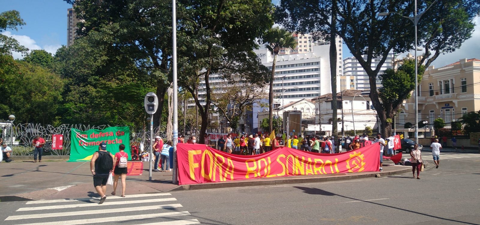 Com pedido de "Fora, Bolsonaro", Grito dos Excluídos começa concentração no Campo Grande
