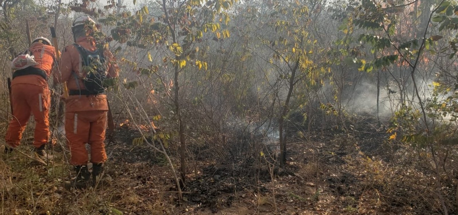 Bombeiros controlam incêndio em Barreiras e continuam combate em Iraquara