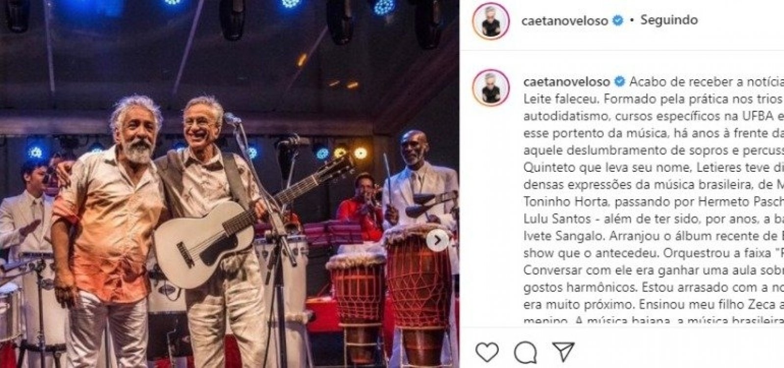Artistas lamentam morte do maestro Letieres Leite: "Música perdeu hoje um de seus maiores fornecedores"