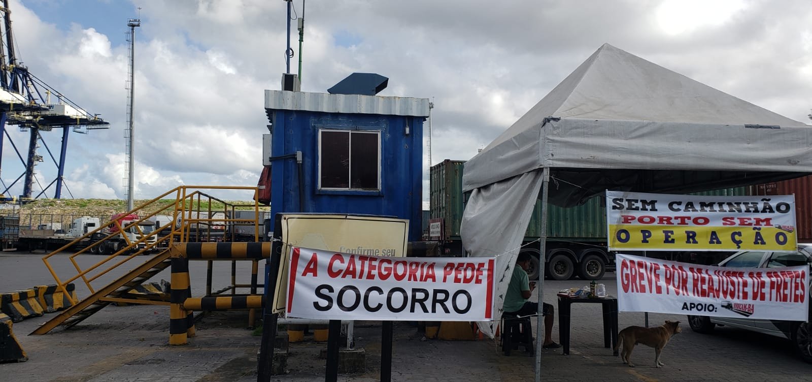 Esvaziada, manifestação dos caminhoneiros na Bahia tem apenas placas e não há retenção nas estradas