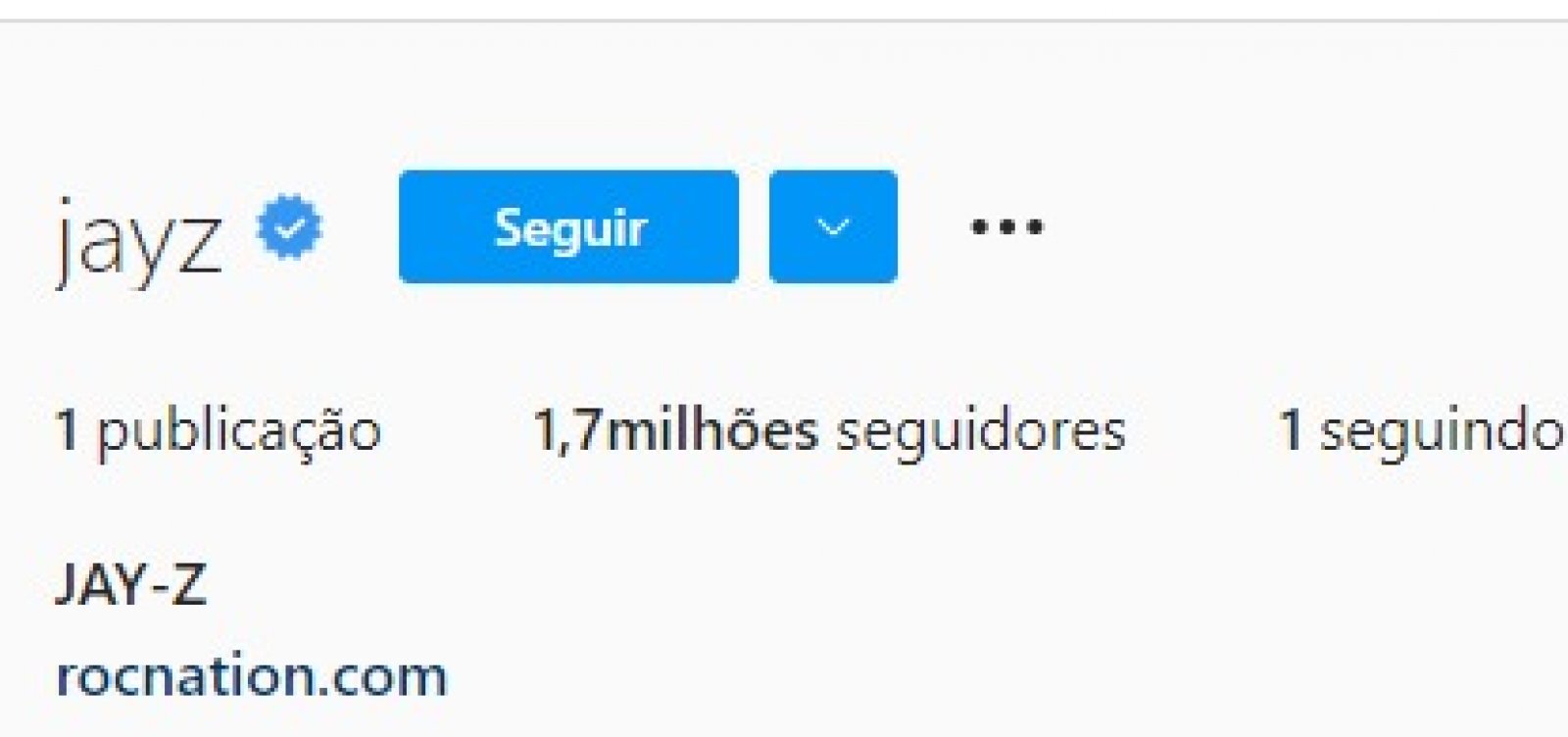 Em menos de 12 horas no Instagram, Jay Z alcança mais de 1,7 milhões de seguidores