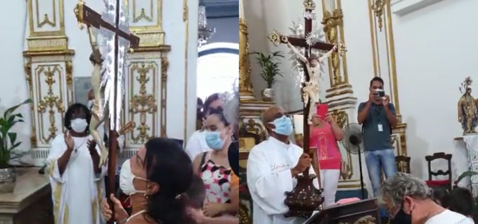 Henrique Bahia e Marília Mendonça são homenageados em missa na Igreja do Bonfim