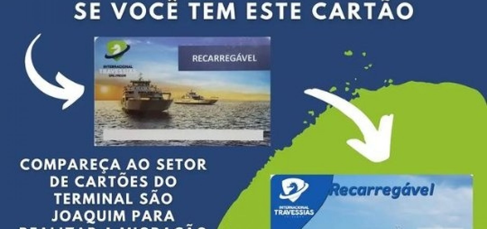 Internacional Travessias prorroga para janeiro prazo de migração do Ferry Card