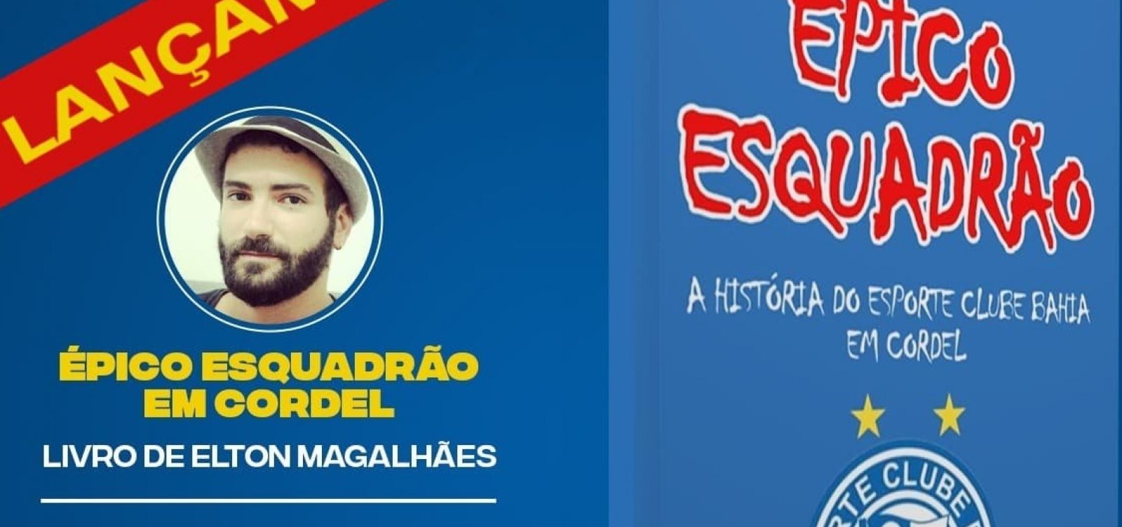 Professor lança livro em cordel sobre a história do Bahia