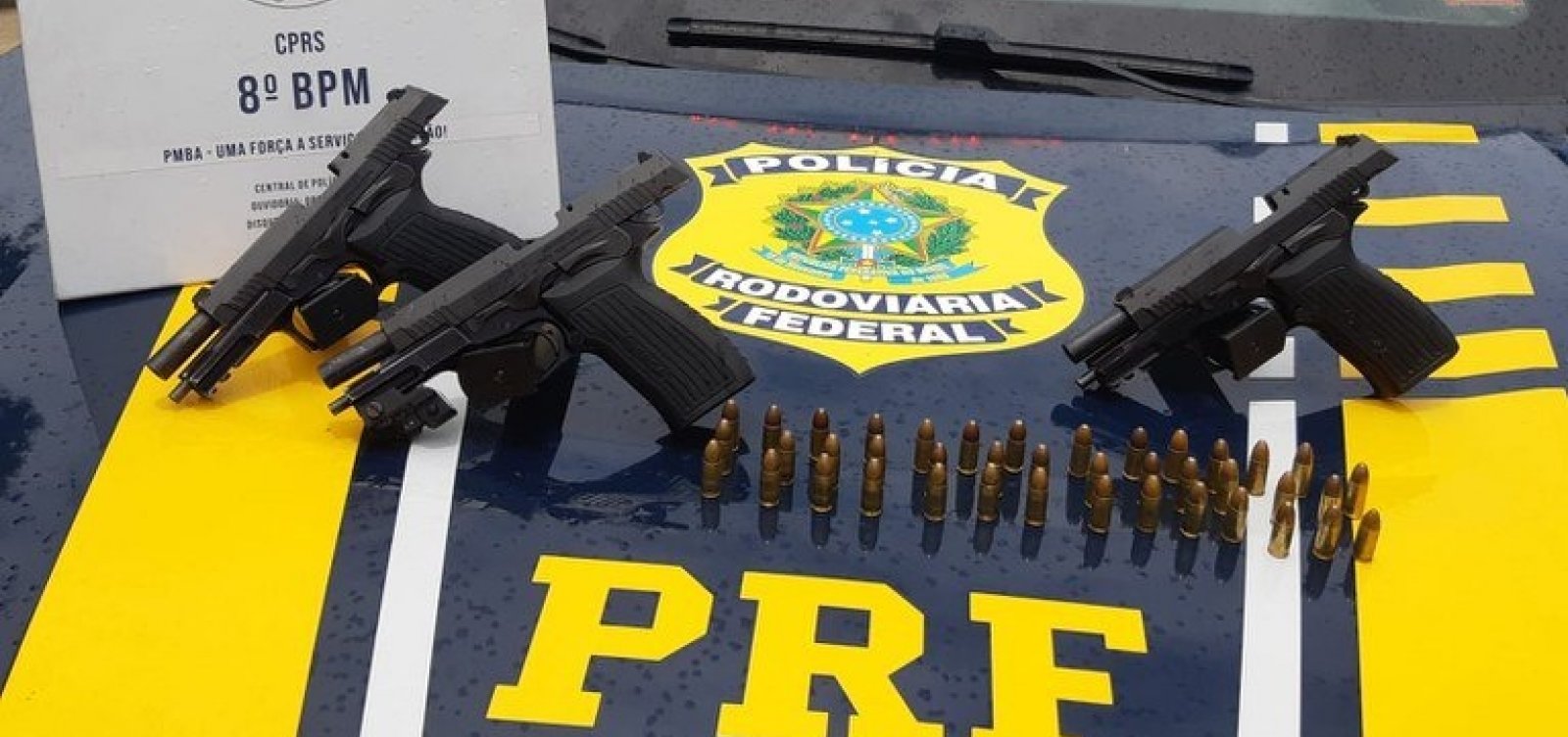PRF encerra persegui&ccedil;&atilde;o e prendem tr&ecirc;s e prendem tr&ecirc;s em rodovia na Bahia