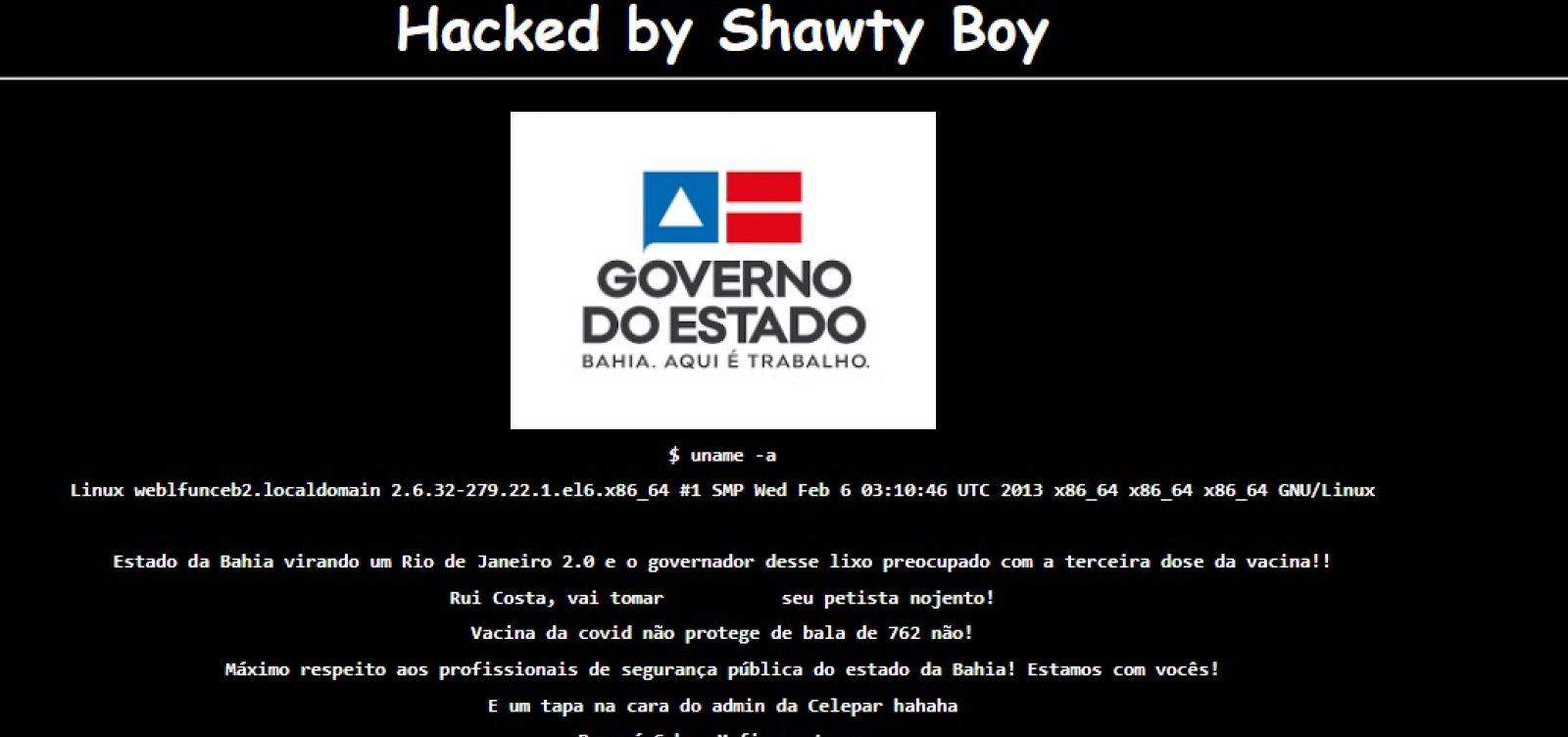 Além da SSP, hackers invadiram outros 20 sites do governo da Bahia