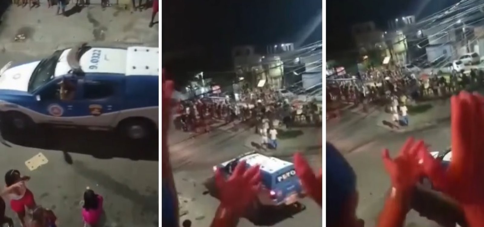 Em pared&atilde;o, popula&ccedil;&atilde;o ironiza chegada da PM em Jardim Cajazeiras: 'Parab&eacute;ns pra voc&ecirc;'