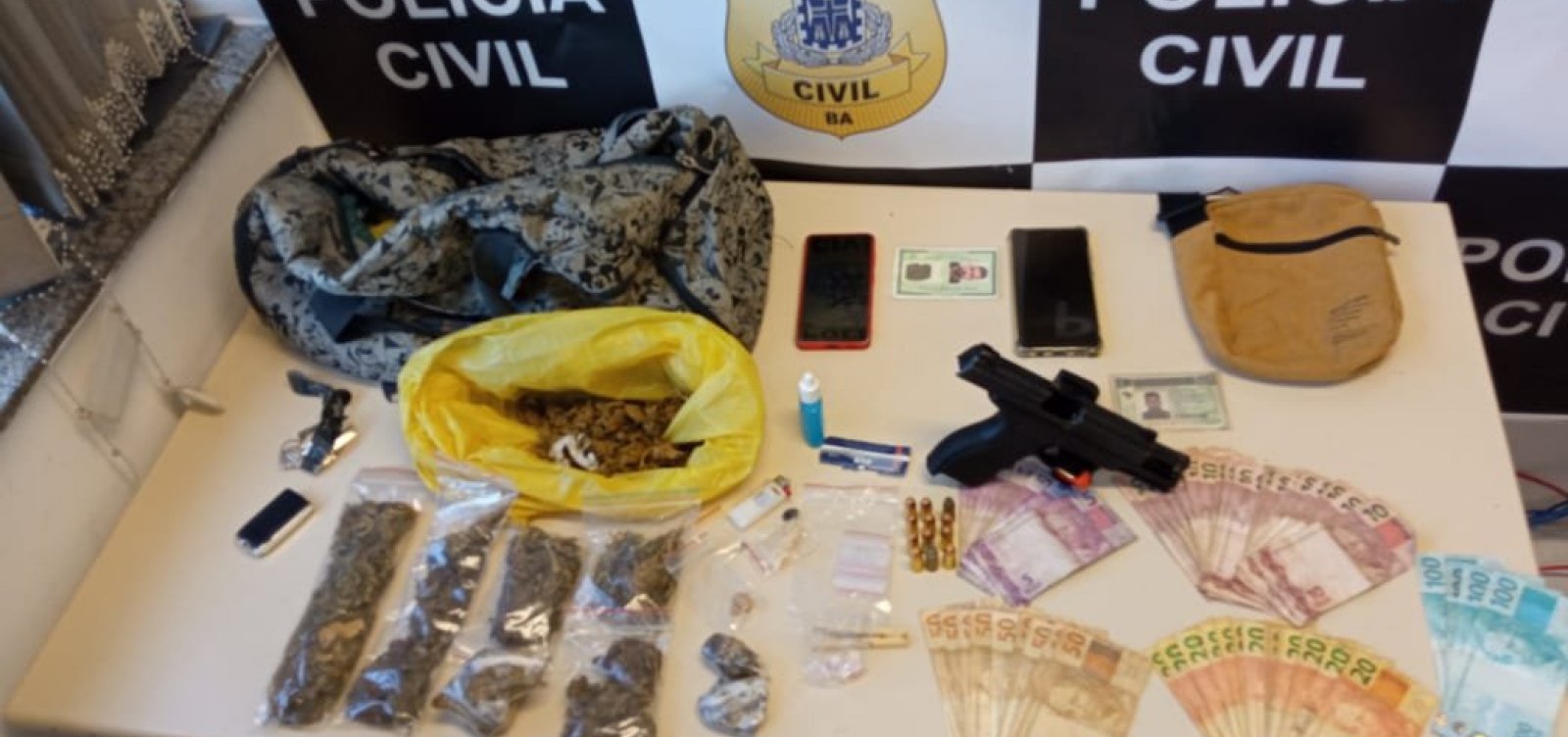 Suspeito de tráfico é preso com arma e drogas em Stella Maris
