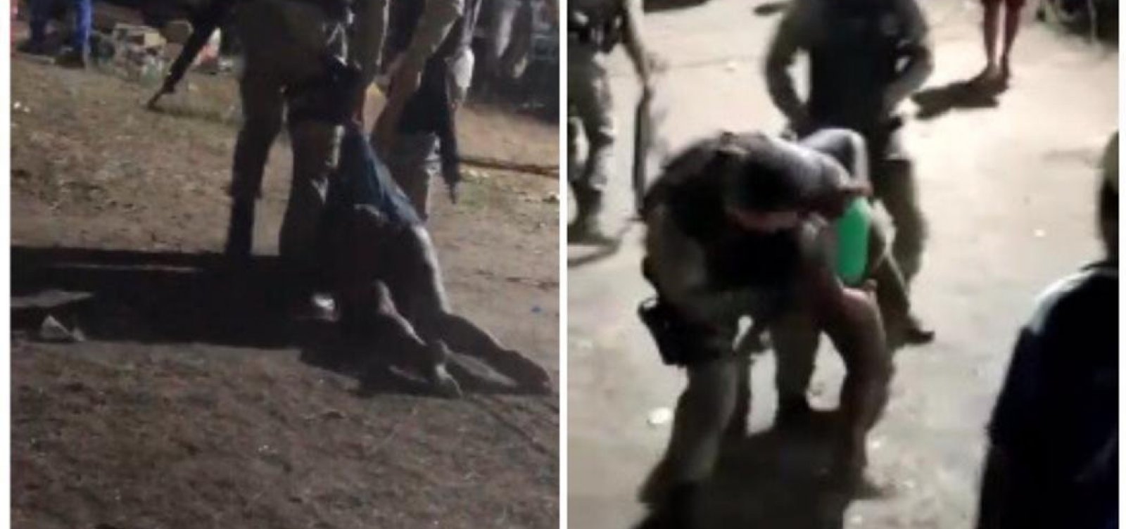 Vídeo: PMs agridem mulher com tapa, rasteira, mata-leão e joelho no pescoço 