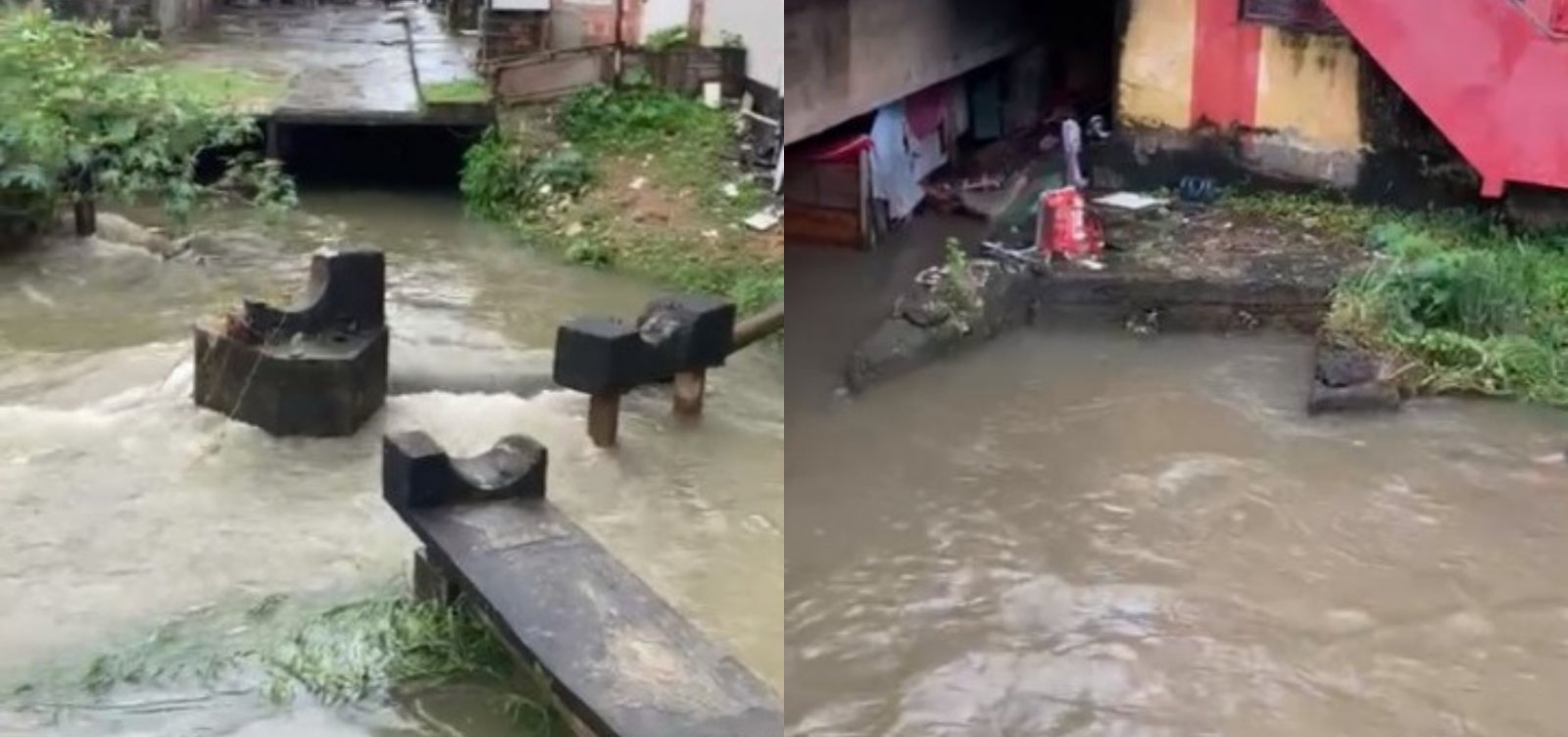 Moradores do Bate-Facho reclamam de enchentes causadas por córrego obstruído 