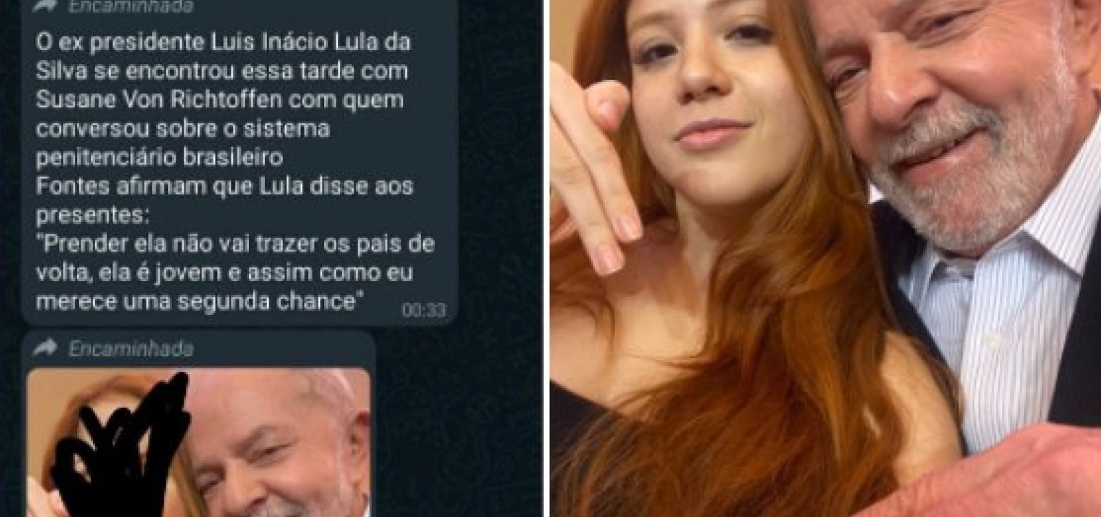 Foto de Lula e Richthofen é falsa; influenciadora denunciou montagem