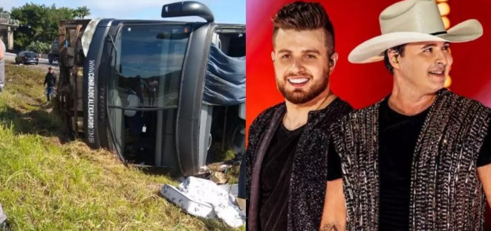 Acidente com ônibus de dupla sertaneja mata cantor Aleksandro
