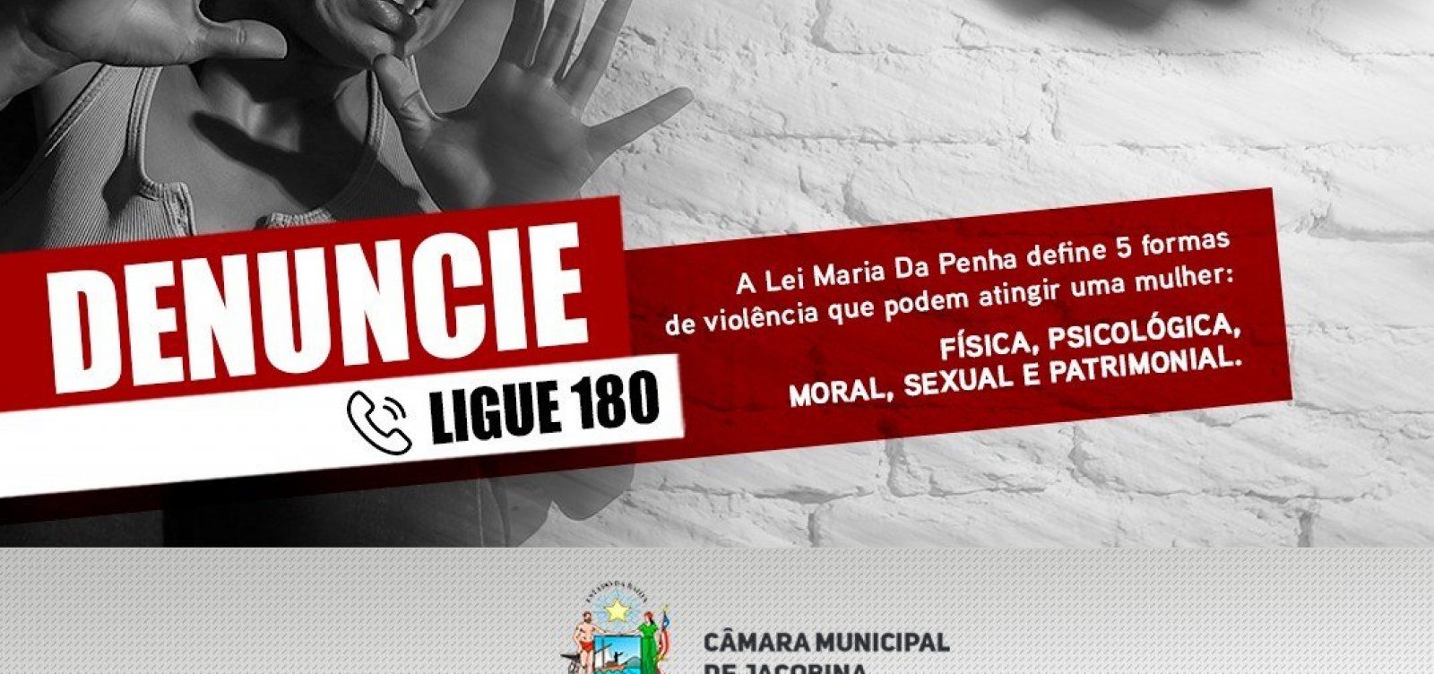 Após vereador agredir servidora, Câmara de Jacobina divulga campanha de combate à violência contra mulher 