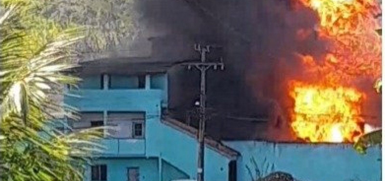 Incêndio seguido de explosão atinge casa em Candeias; veja vídeo