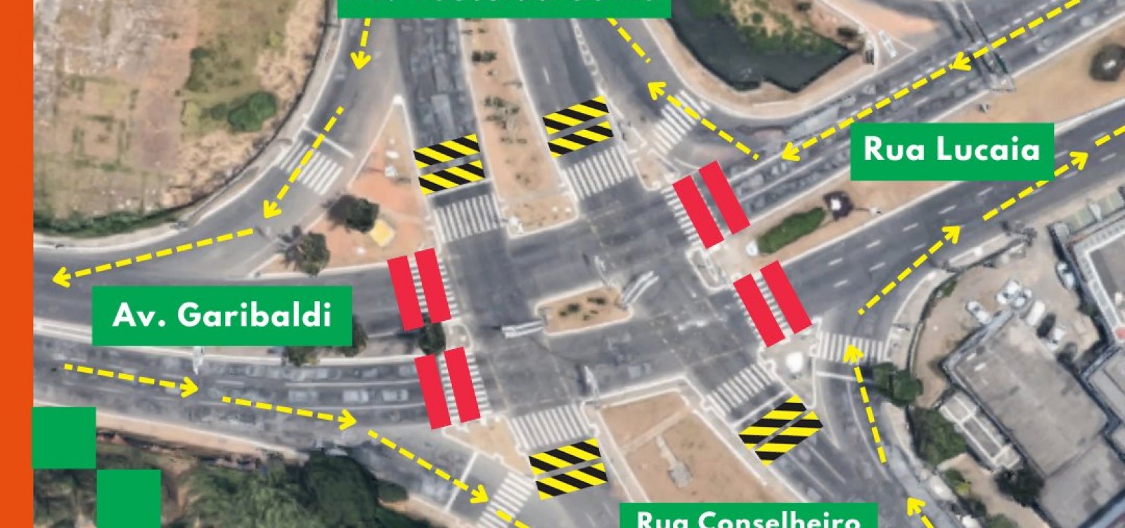 Trechos de trânsito no Lucaia e na Graça serão bloqueados para obras do BRT