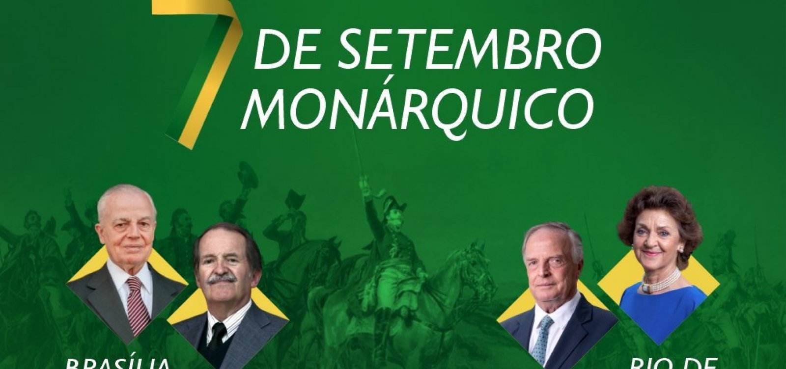  Representantes da família real de Orleans e Bragança têm lugar de honra em palco para homenagem ao bicentenário no RJ 