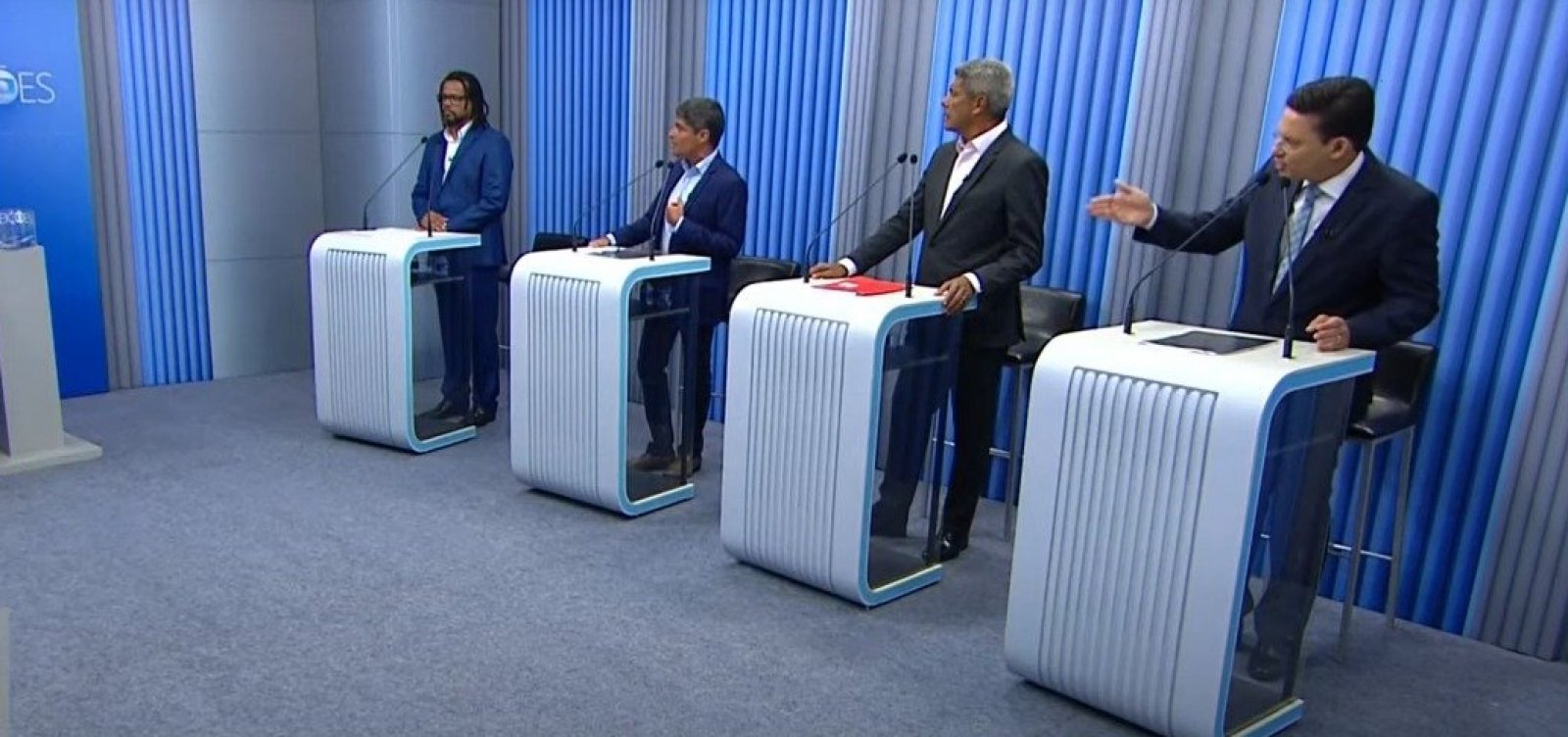 Debate da TV Bahia termina com confus&atilde;o entre candidatos ao vivo
