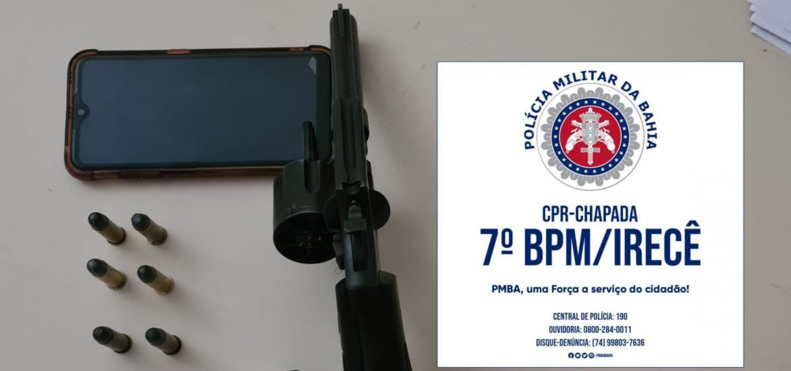 Pai que ameaçava mulher com arma é preso após filha acionar polícia na Bahia
