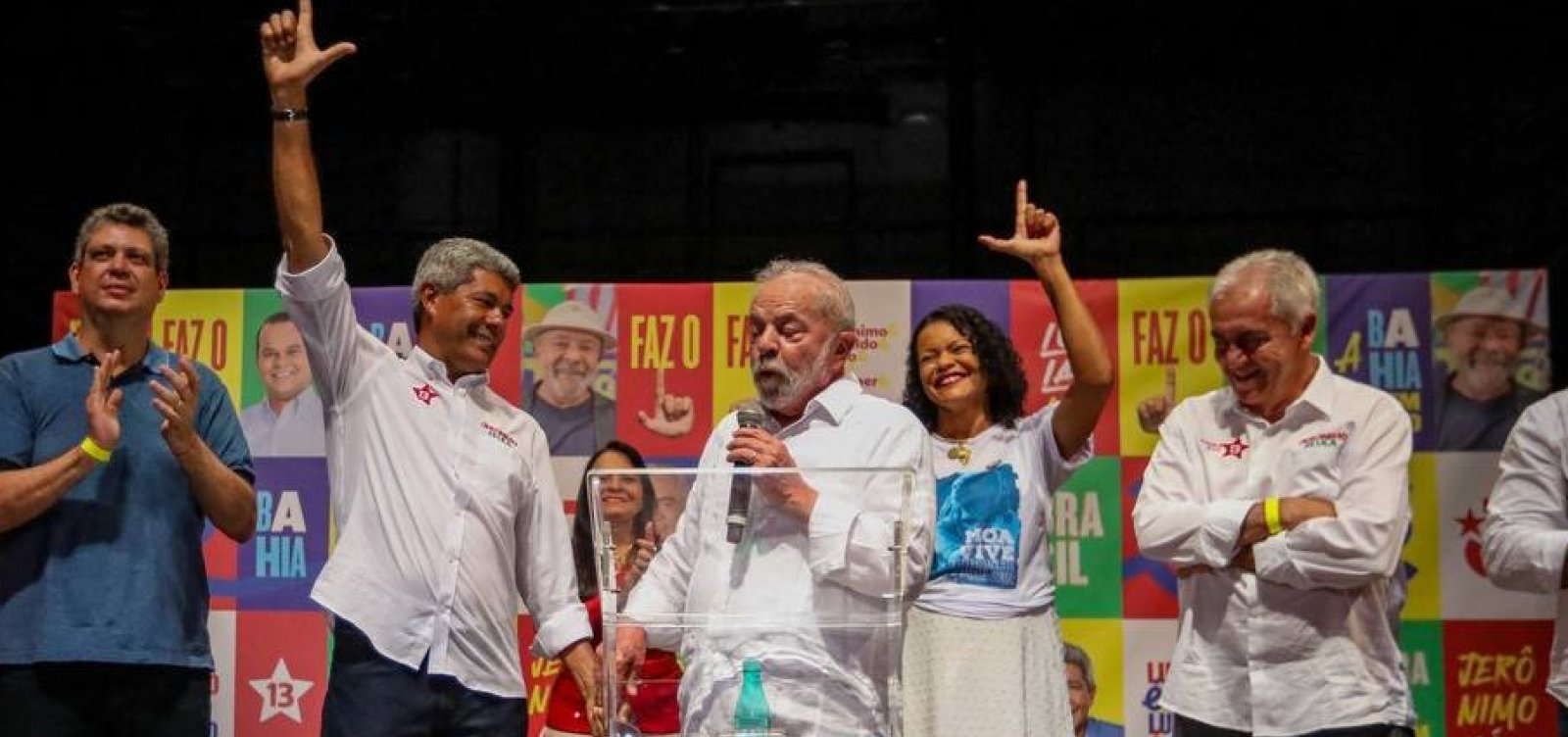 Lula elogia "milagre" feito por Rui e Wagner e diz que caminhada irá "consagrar vitória" de Jerônimo