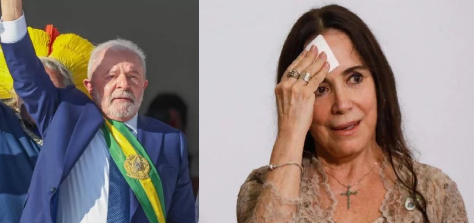 Faixa fake? Regina Duarte diz que faixa presidencial de Lula é falsa e leva bronca de atriz