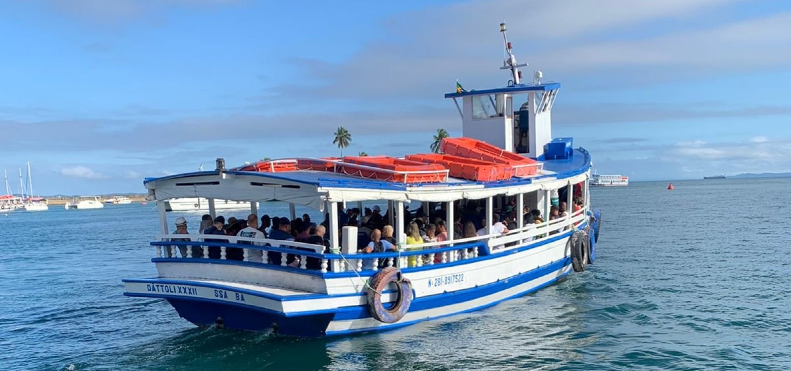 Maré baixa provoca suspensão temporária da travessia entre Salvador e Mar Grande