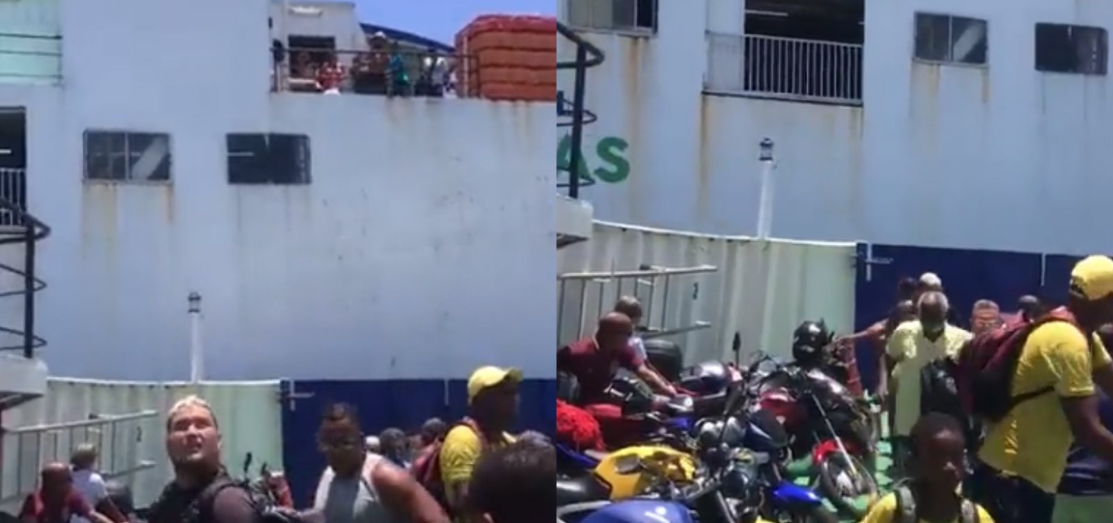 Ferries colidem no Terminal de Bom Despacho, na Ilha de Itaparica