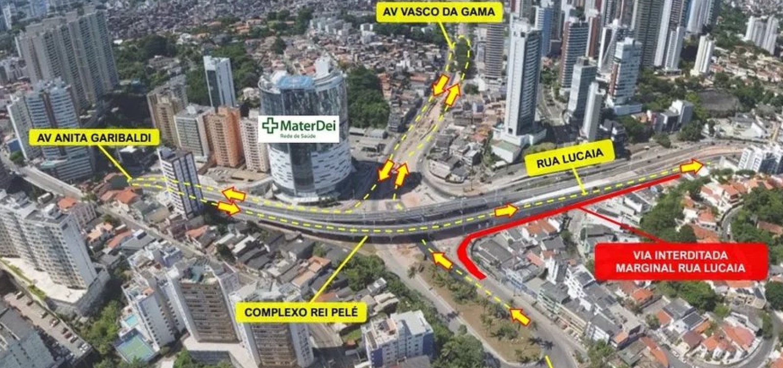 Trafégo será bloqueado entre as ruas Lucaia e Conselheiro Pedro Luiz a partir desta sexta-feira