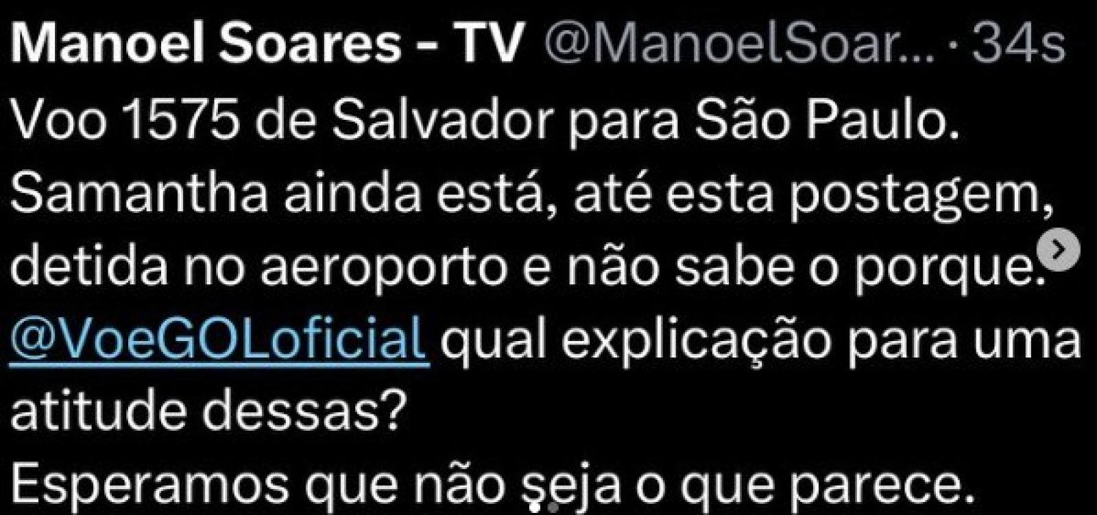 Manoel Soares cobra explicações da Gol após caso de racismo em voo da companhia