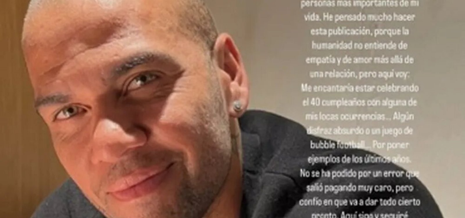 Daniel Alves comemora aniversário de 40 anos preso e ganha declaração da ex