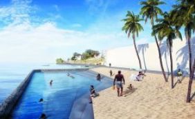 Nova orla de Plataforma terá até piscina que enche com a Maré