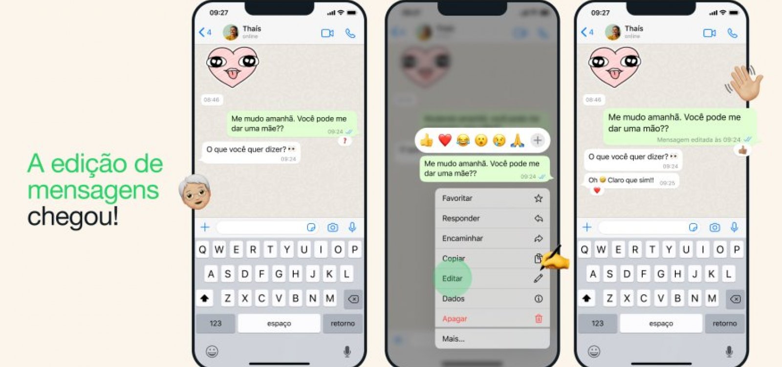 WhatsApp lança nova atualização com recurso de edição de mensagens