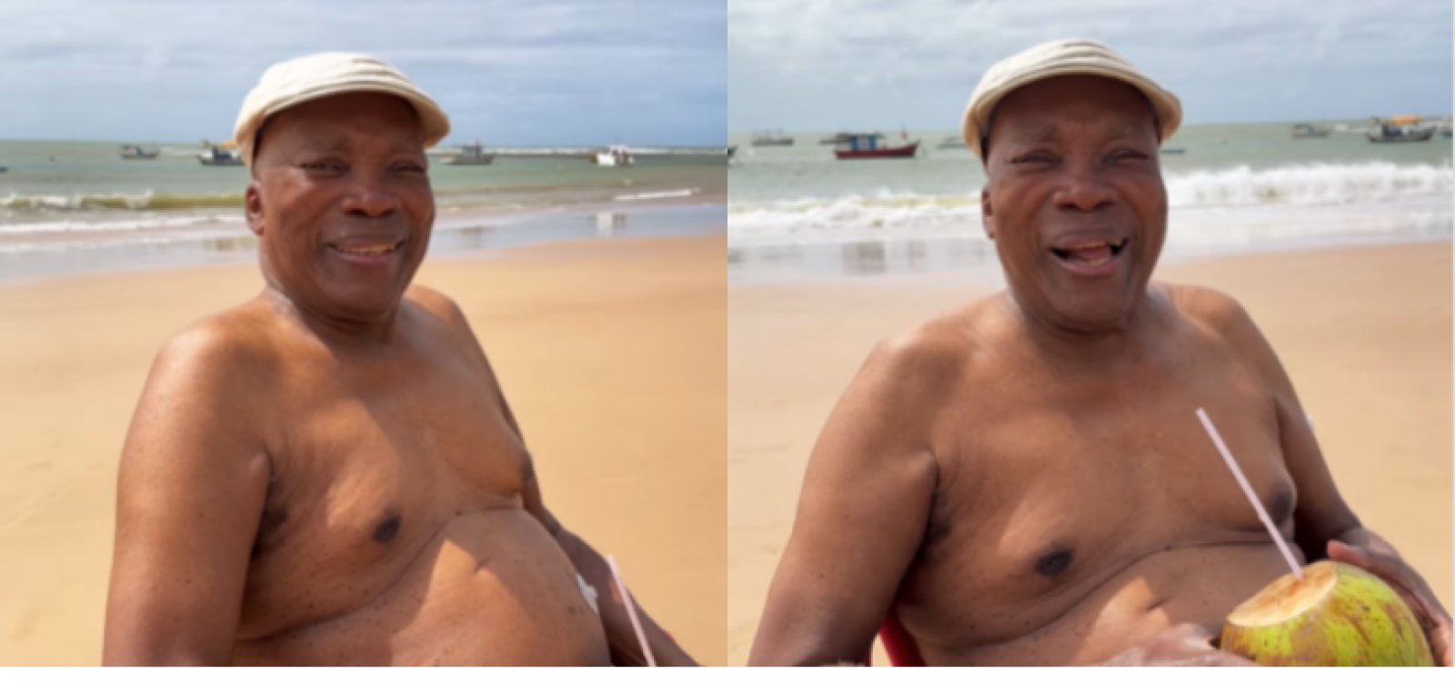 Água de coco, sol e mar: Milton Nascimento curte aposentadoria em praia na Bahia