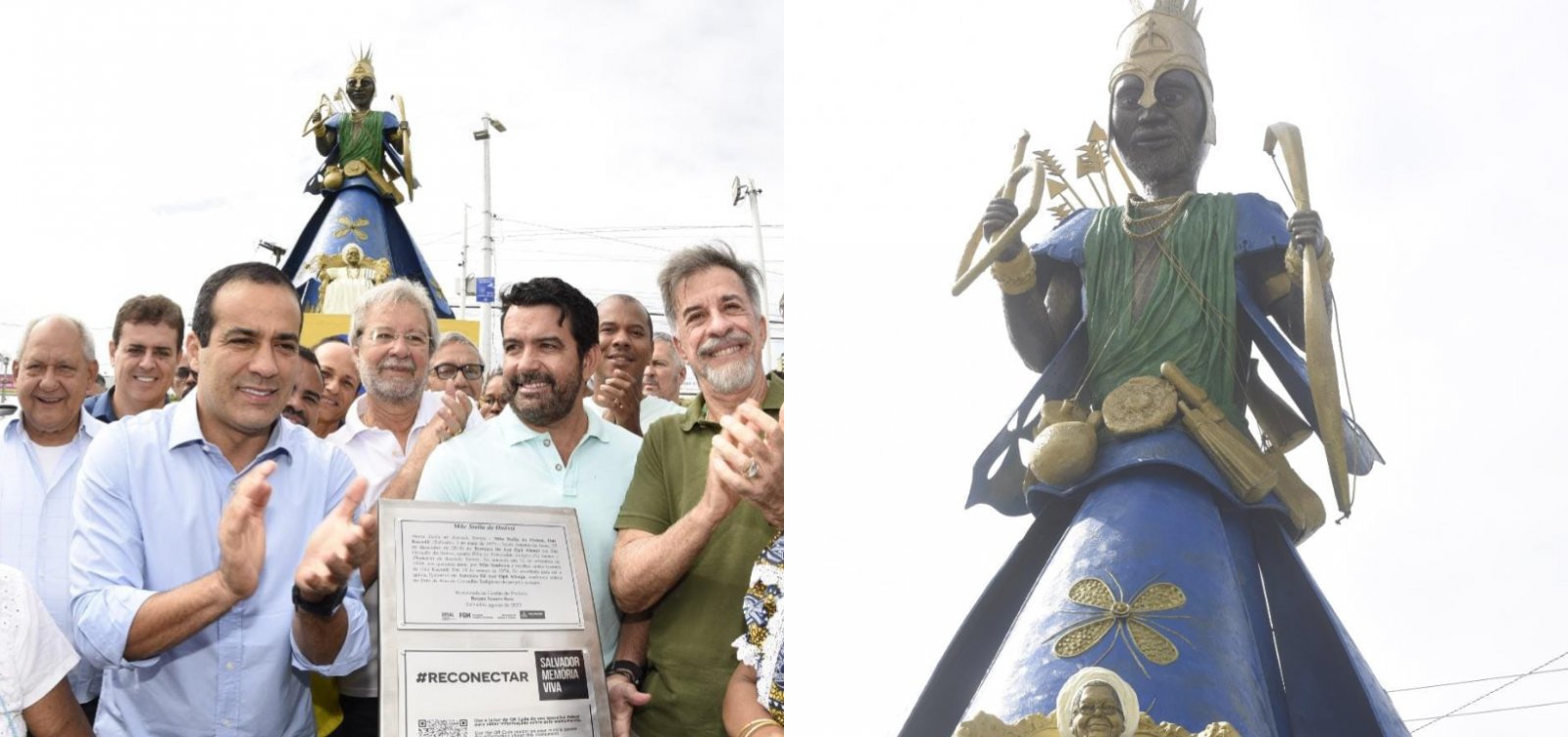 Prefeitura entrega estátua restaurada de Mãe Stella de Oxóssi 