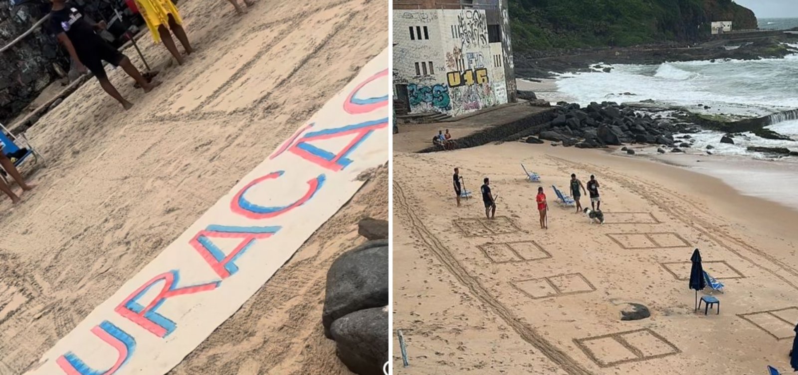 Moradores e ambulantes protestam contra construção de prédios na praia do Buracão