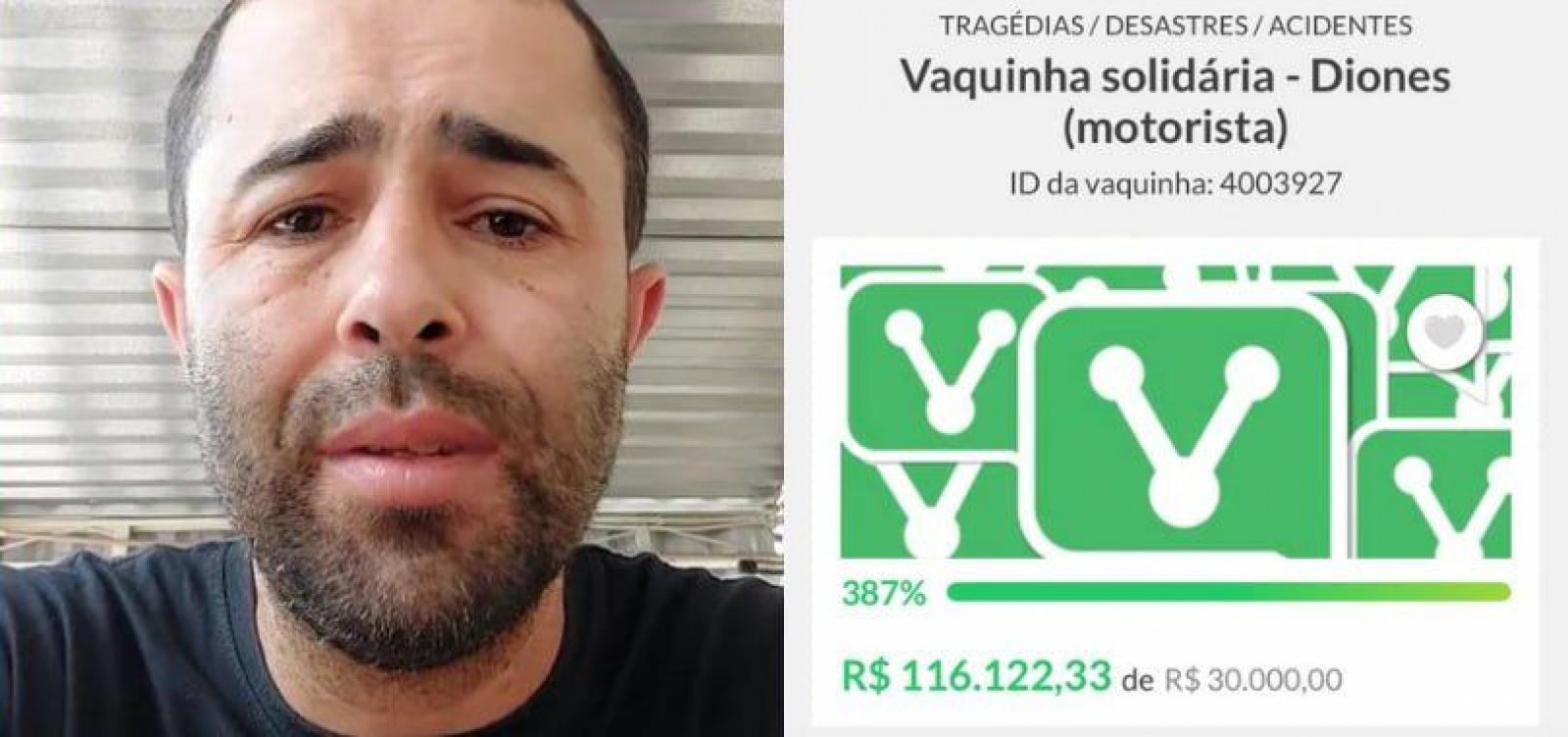 Vaquinha de motorista por aplicativo que atropelou Kayky Brito ultrapassa R$ 100 mil