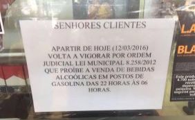 Volta a vigorar lei que proíbe venda de bebida alcoólica em postos de Salvador